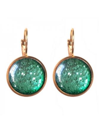 Urban Hippies Øreringe, Jade glitter Dots gp